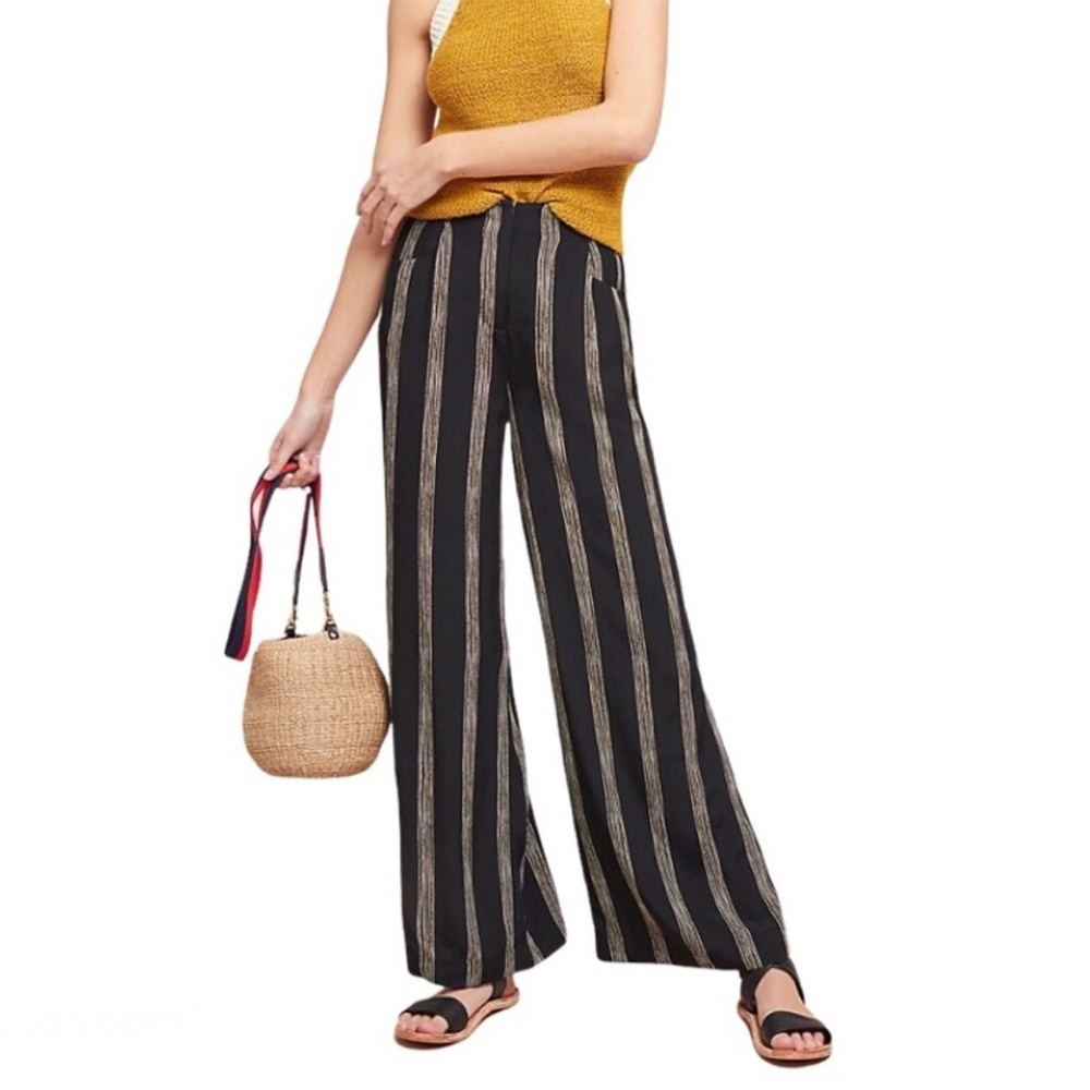 Striped Black and White Women's Pants